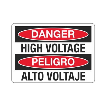Danger High Voltage Peligro Alto Voltaje - 10" x 14" Sign